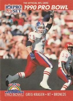 Greg Kragen Denver Broncos 1990 Pro set NFL #348